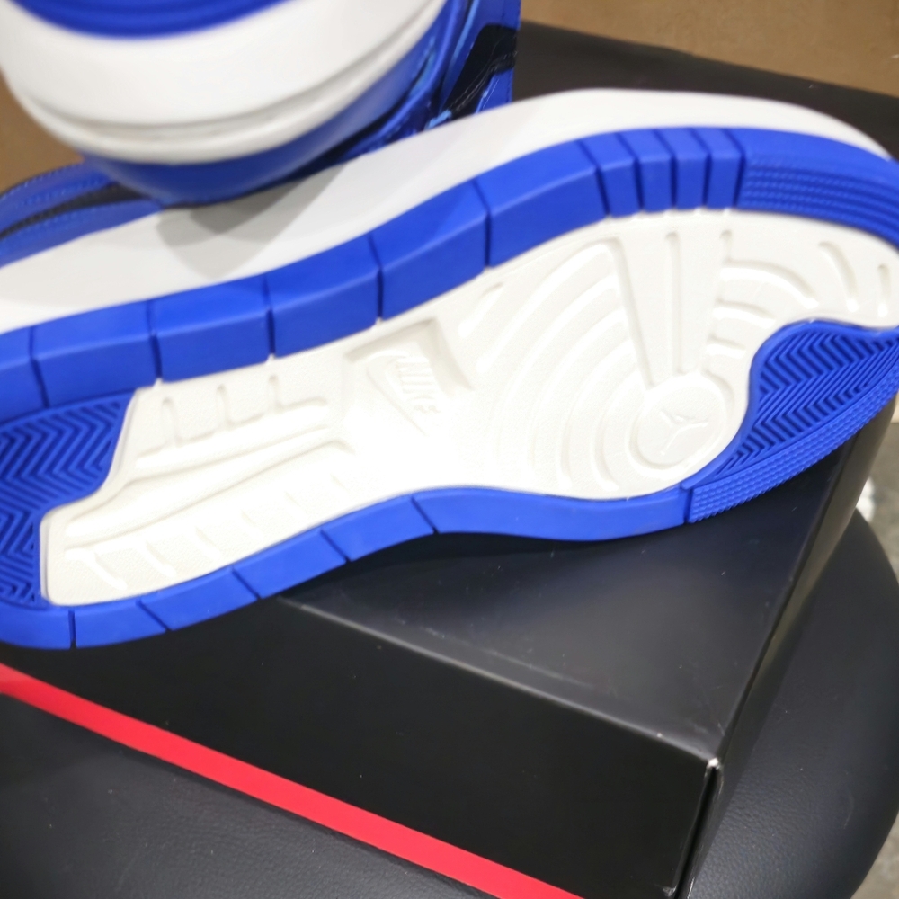 Blue and Black High-Top Sneaker Wedge By Nike Jordan - Picture 4 of 7
